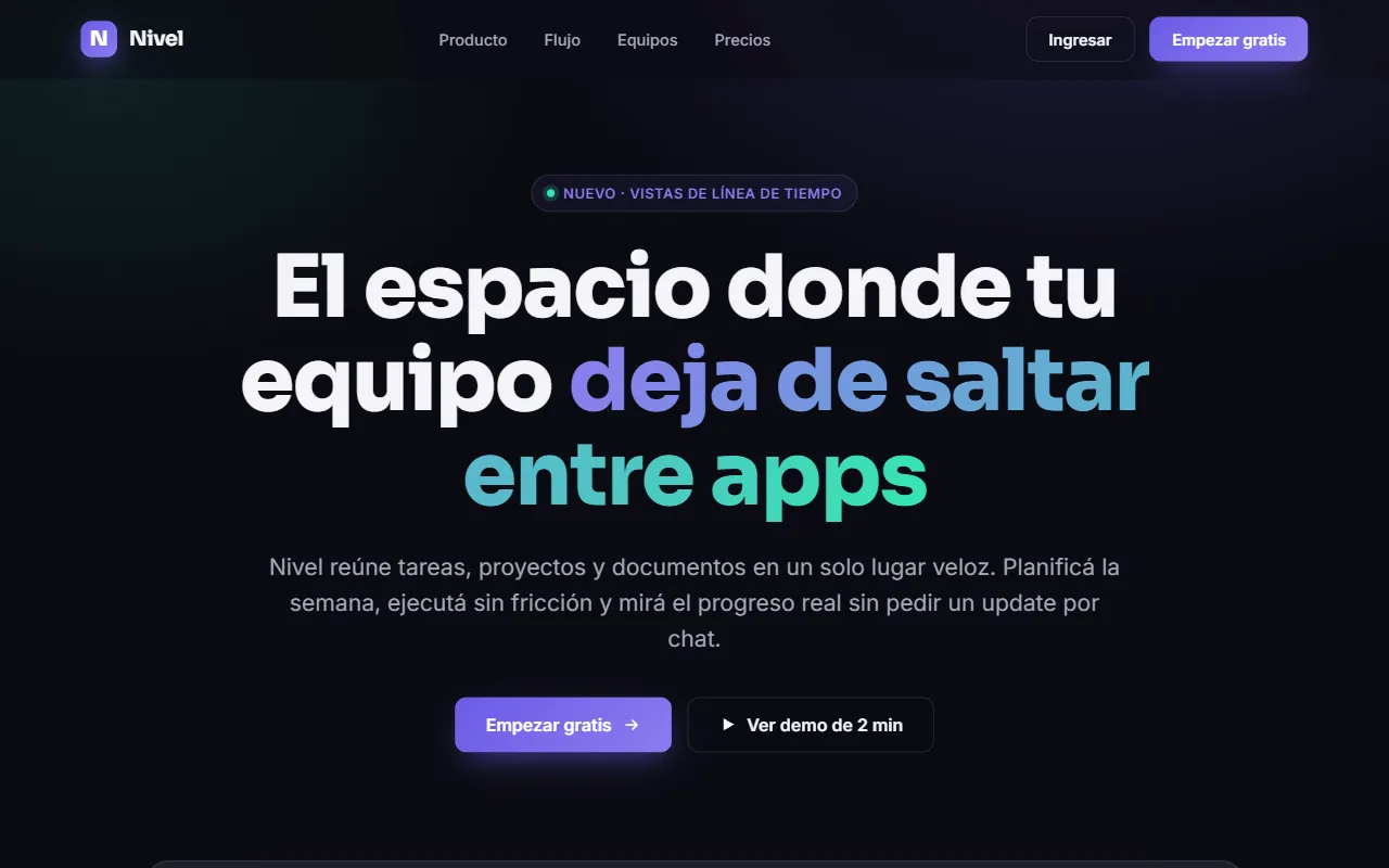 Captura real de la demo Workspace
